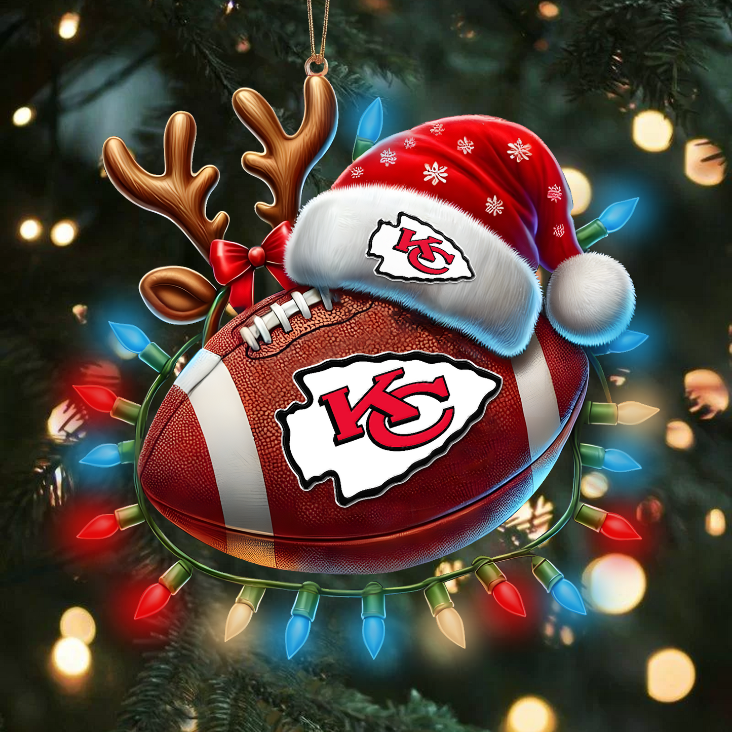 KC x NFL Christmas Lights Football Ornament 0110 DatND ThuongNH