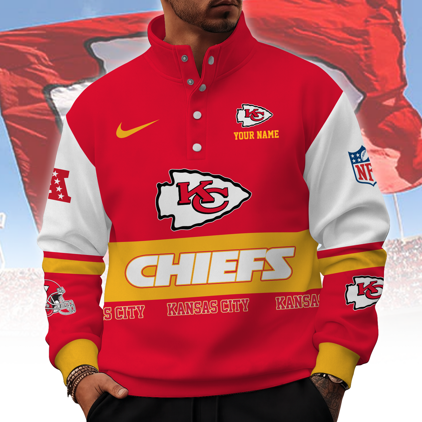 KC x NFL Stand Collar Sweatshirt 0210 DatND DVT