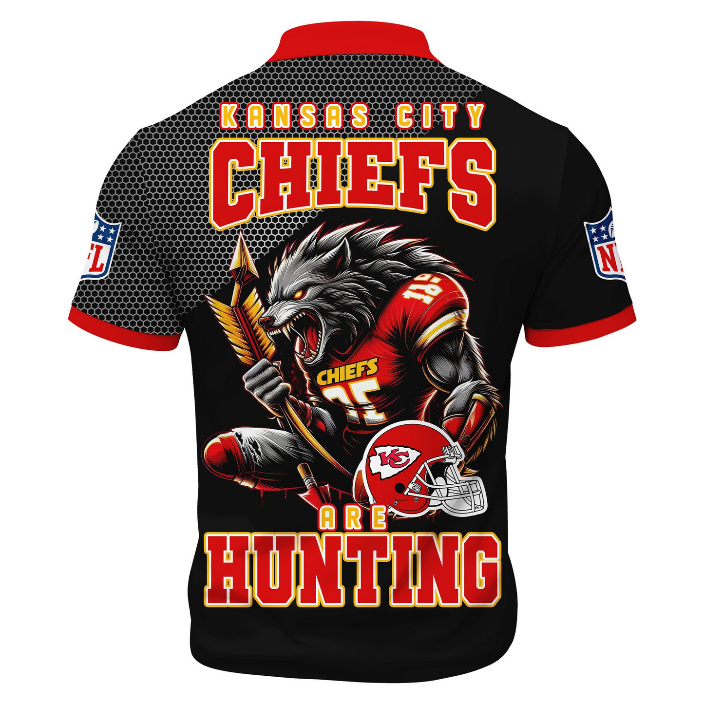 KCC Premium NFL Game Day Polo With Zipper Shirt DDT NTL