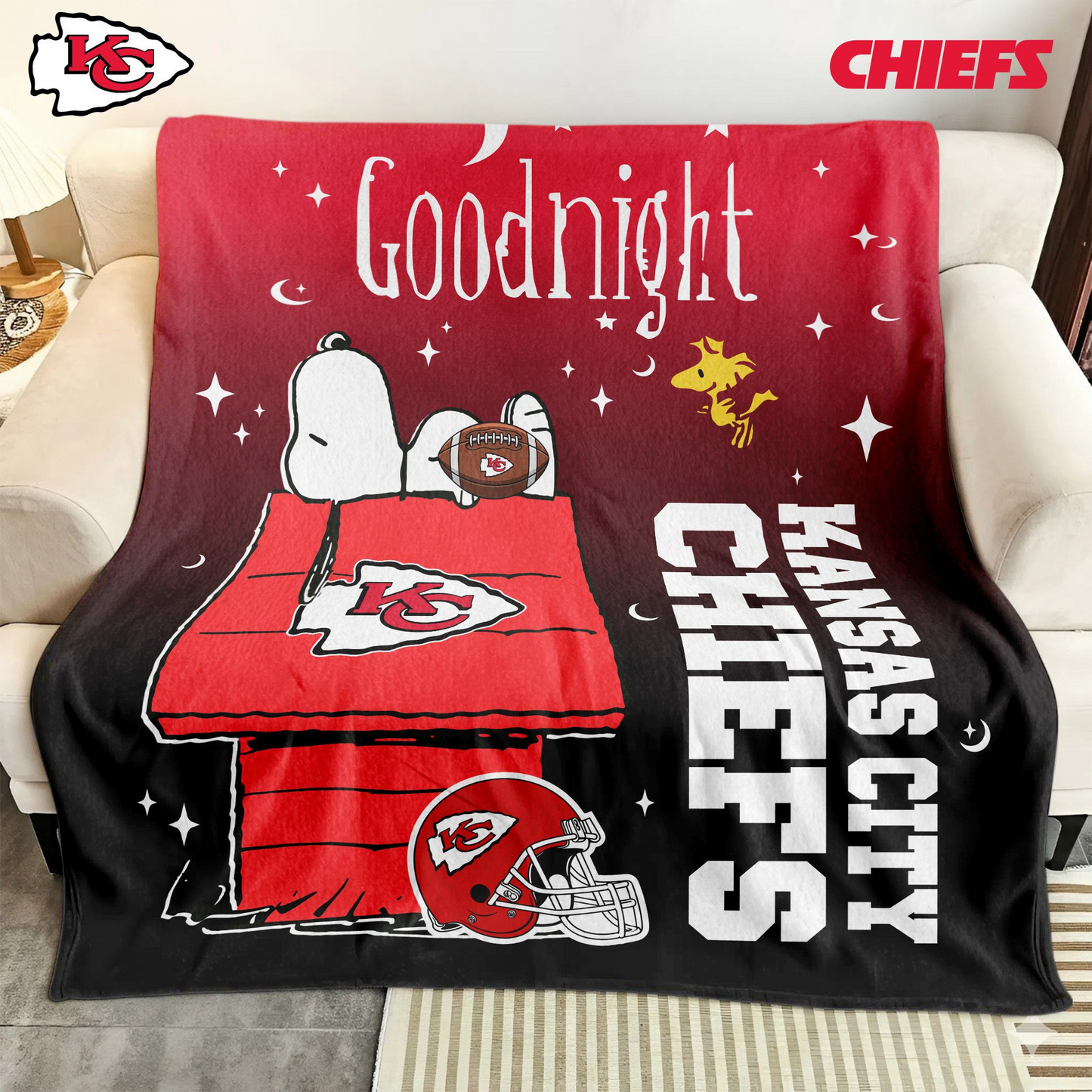 KCC Premium NFL Snoopy Fan Blanket DDT NTL