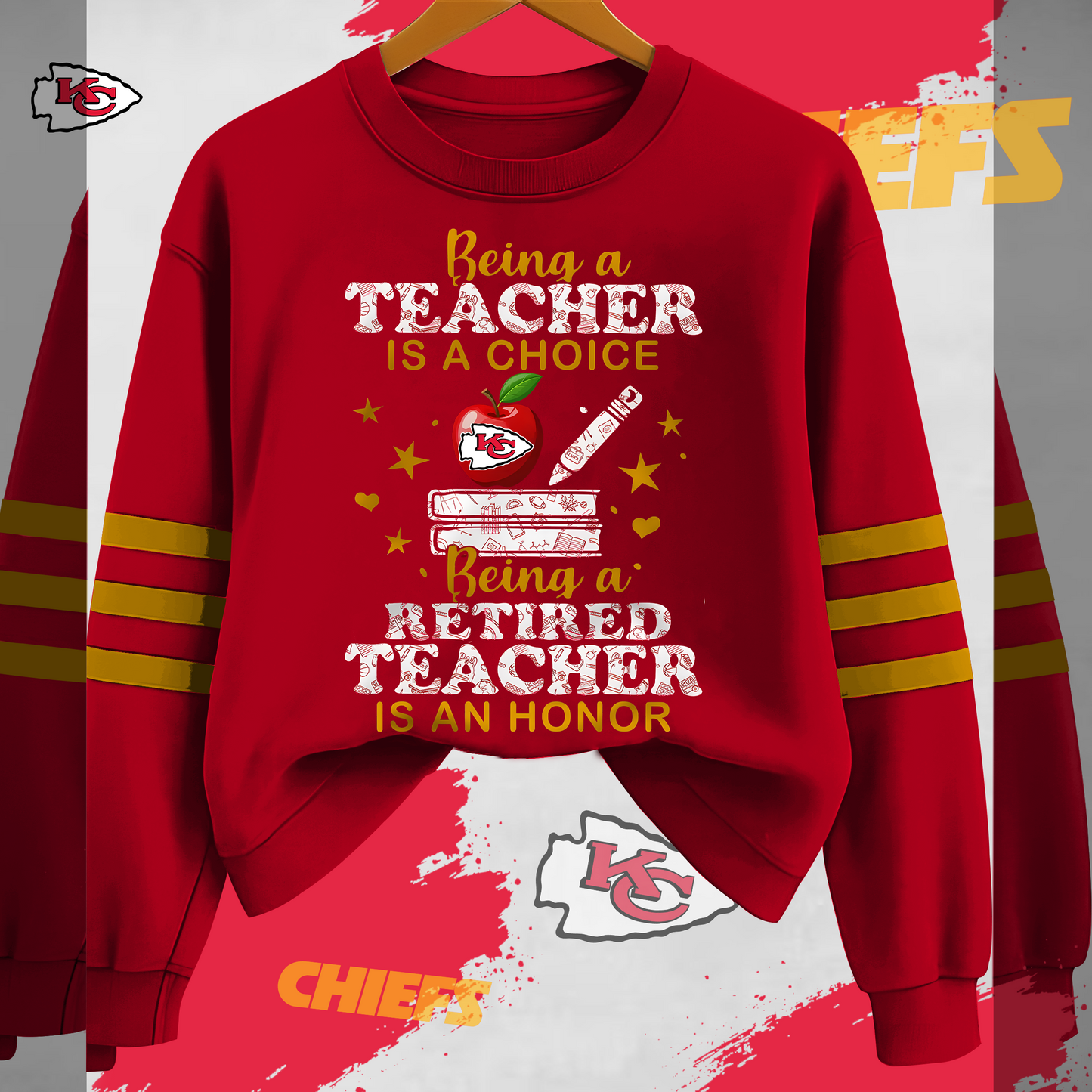 KCC Premium NFL Teacher Honor 3D Sweatshirt DDT HLPHUONG