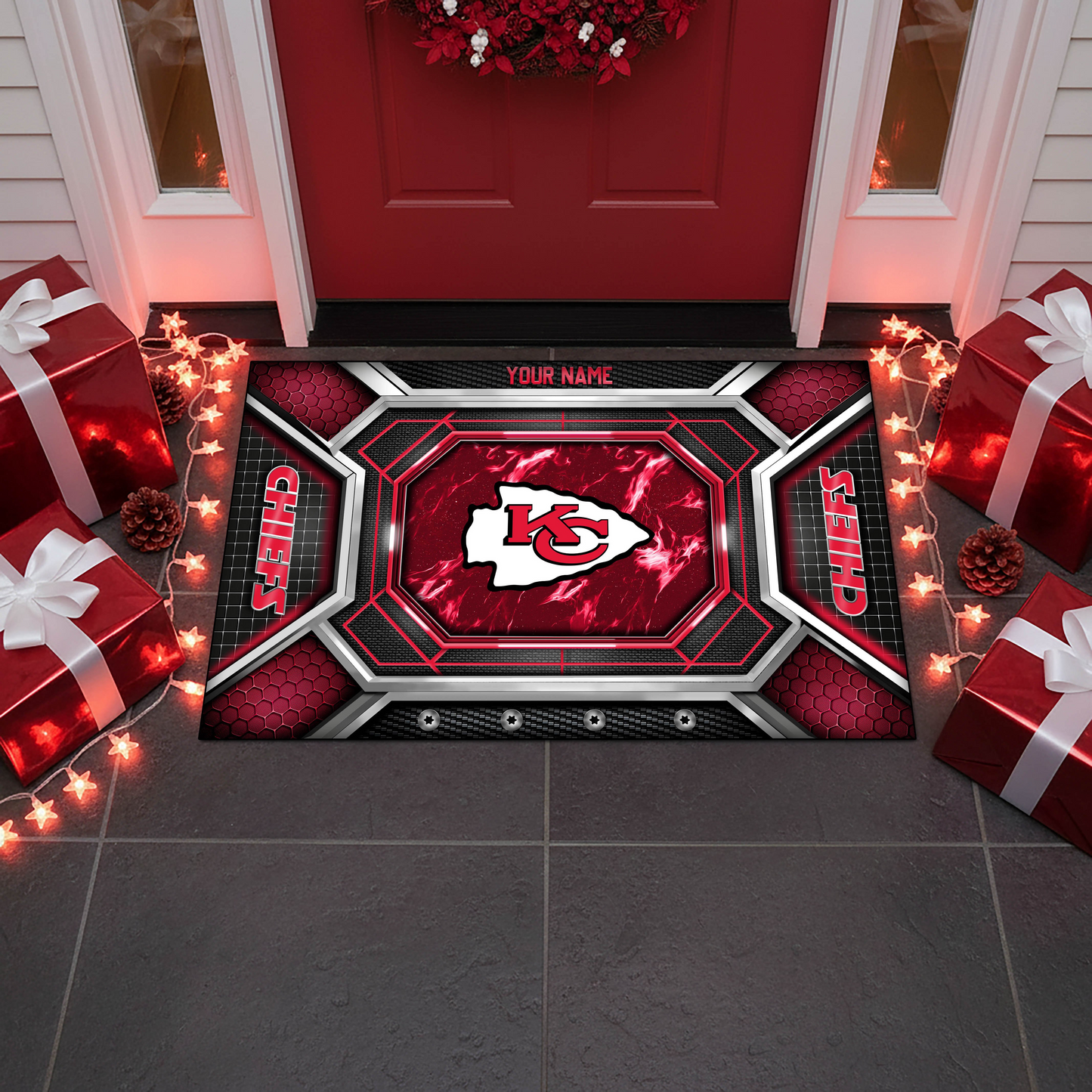KCC x NFL Personalized Sport Doormat, Gifts For Christmas DDT NTL
