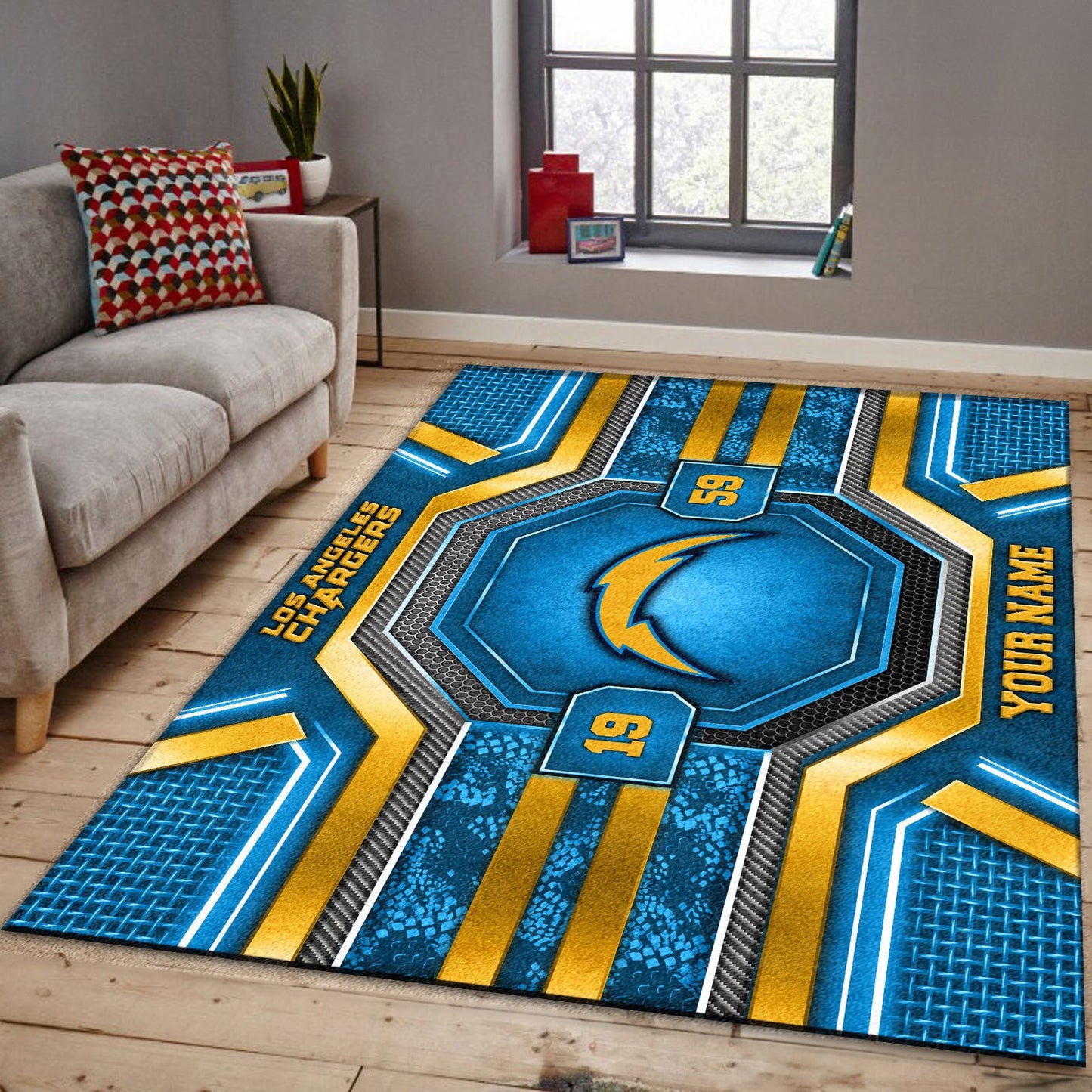 LAC x NFL Custom Rug DatND DVT