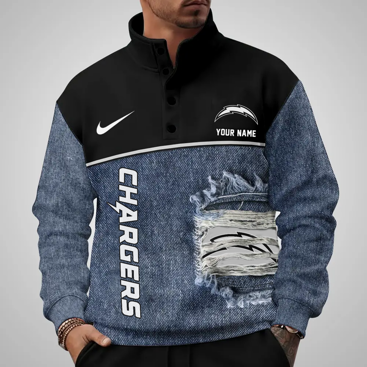 LAC x NFL Half Button Sweatshirt DatND DVT