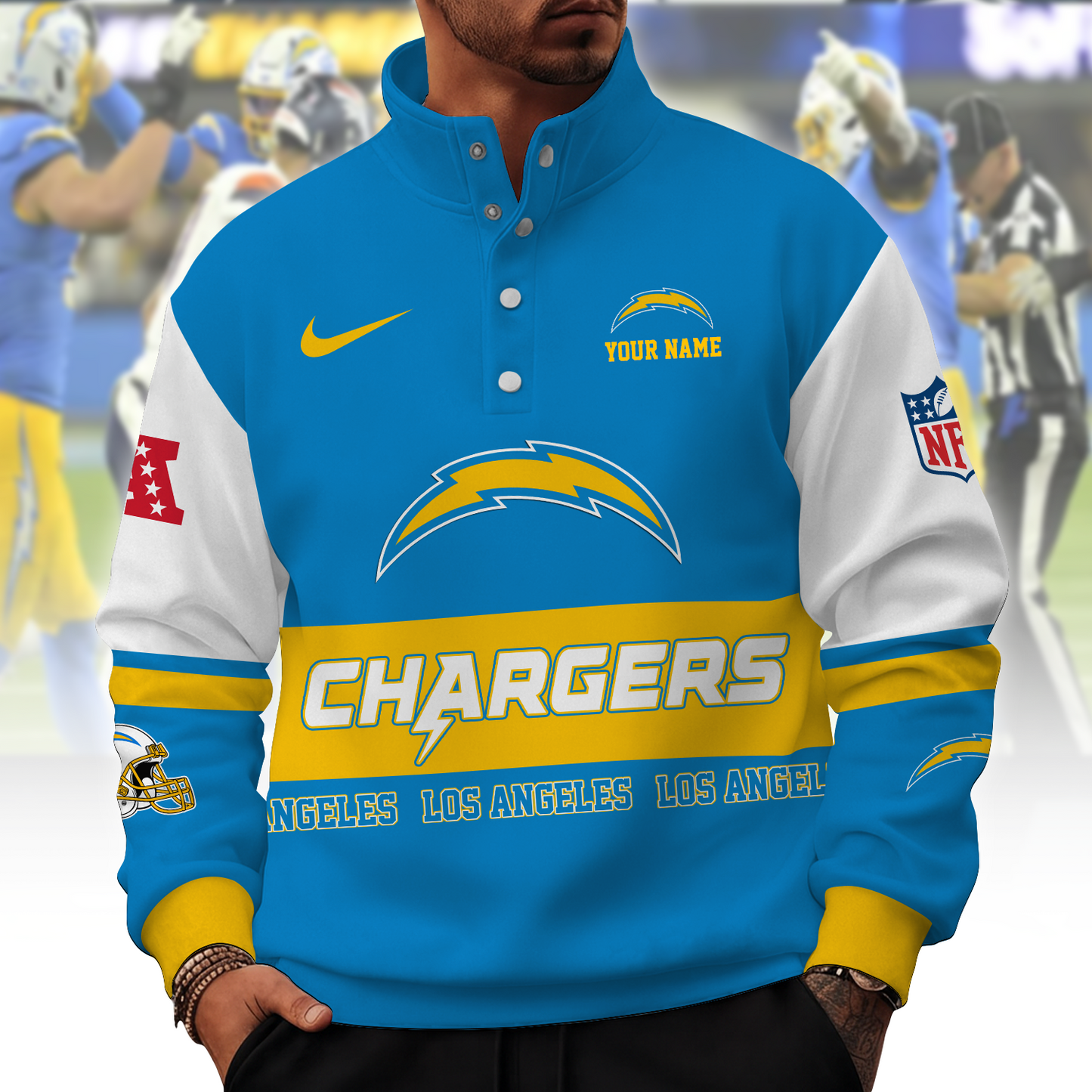 LAC x NFL Stand Collar Sweatshirt 0210 DatND DVT