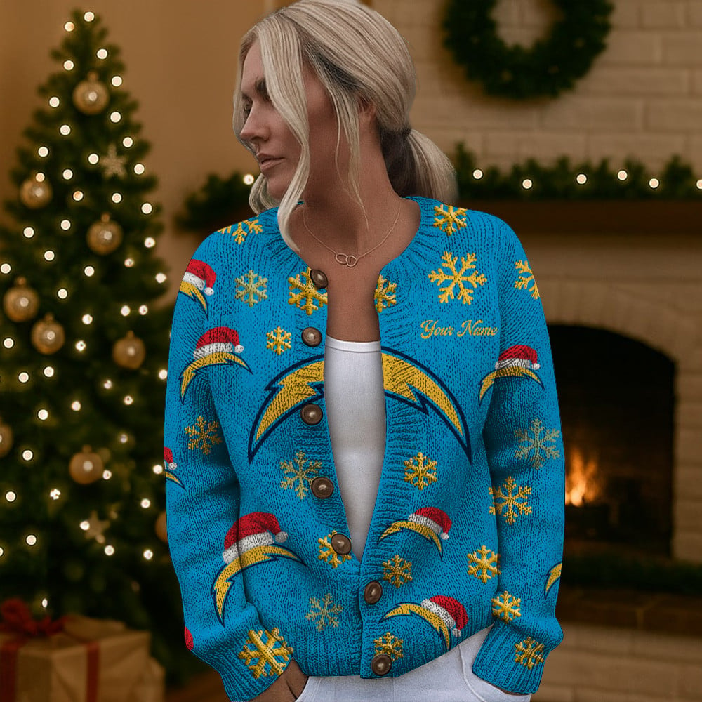 LAC x NFL Women Cardigan Sweater Christmas DDT CTND