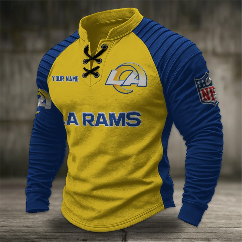 LAR x NFL Men Stand Collar Long Sleeve Top DDT CTND