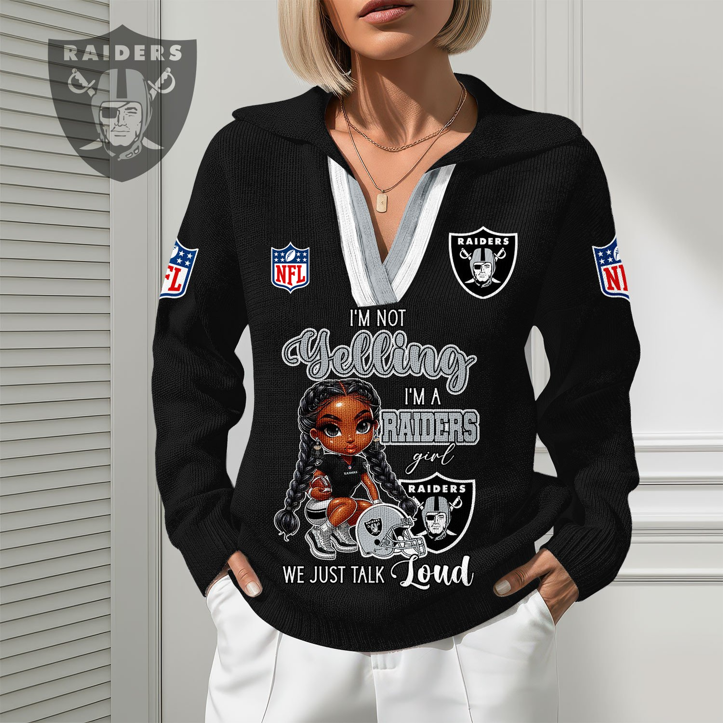 LVR Premium NFL Fan Classic Knit Pullover DDT CTND