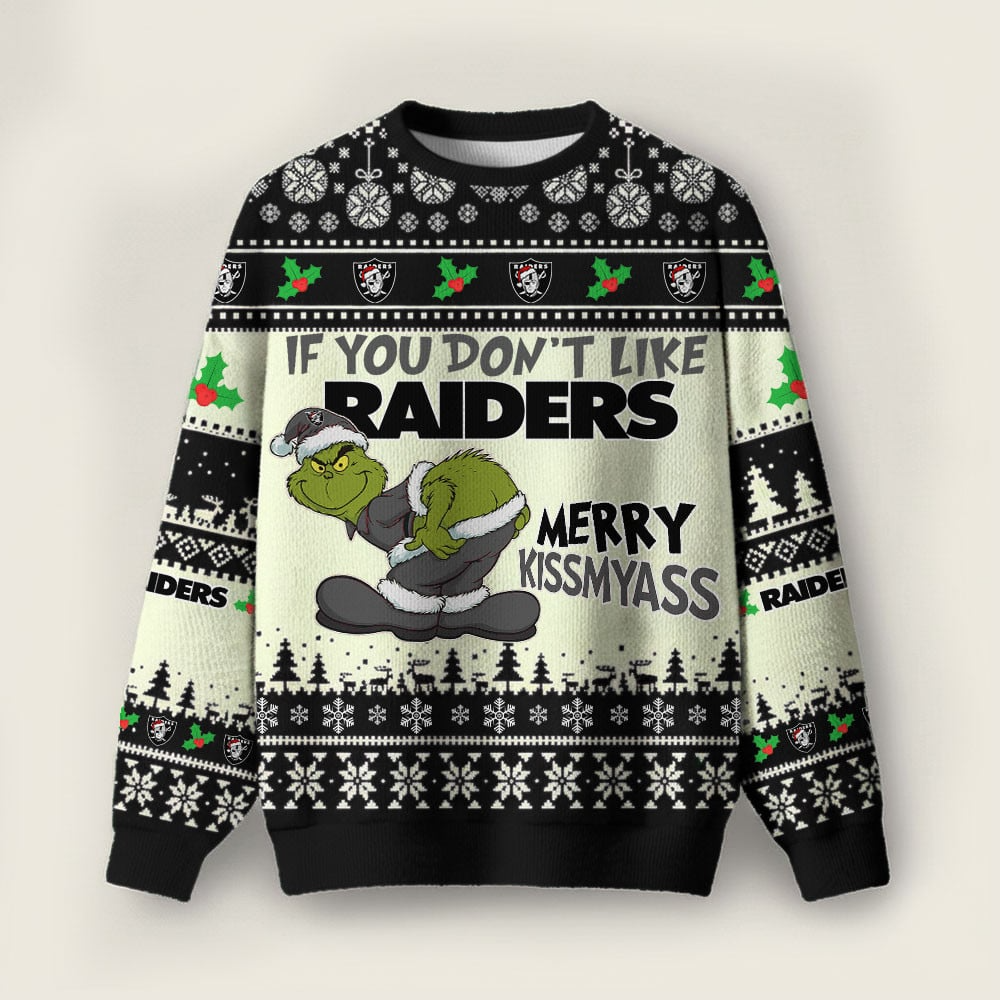 LVR Premium NFL Merry Kissmyass Ugly Sweater DDT CTND