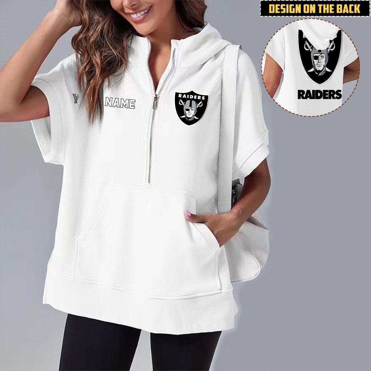 LVR x NFL Short Sleeve Zip Hoodie DATND TANTD