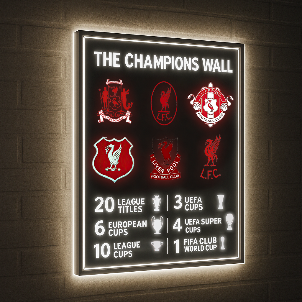 LIV - The Champions Wall Custom Led Light Wall Sign DDTCTND