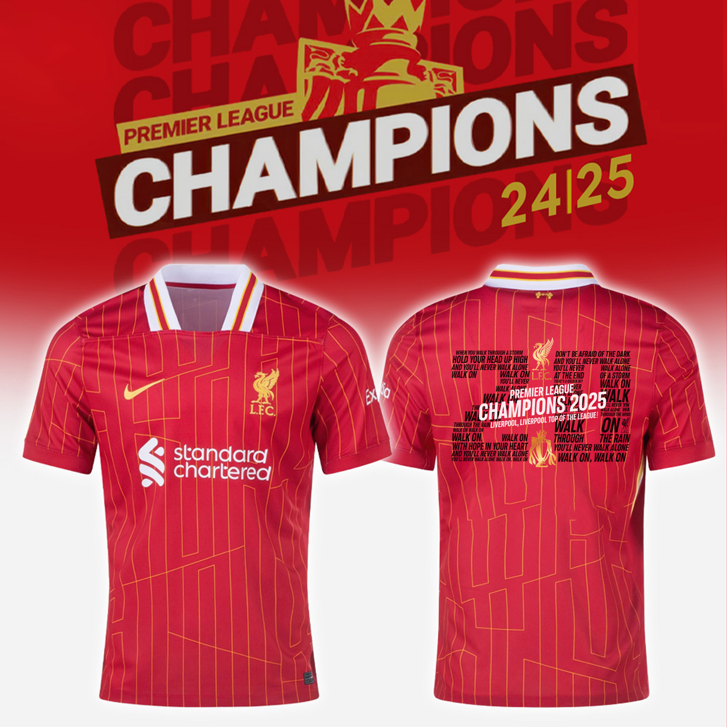 LIV Premier League Champions 2024-25 Season Tshirt V14 NDD