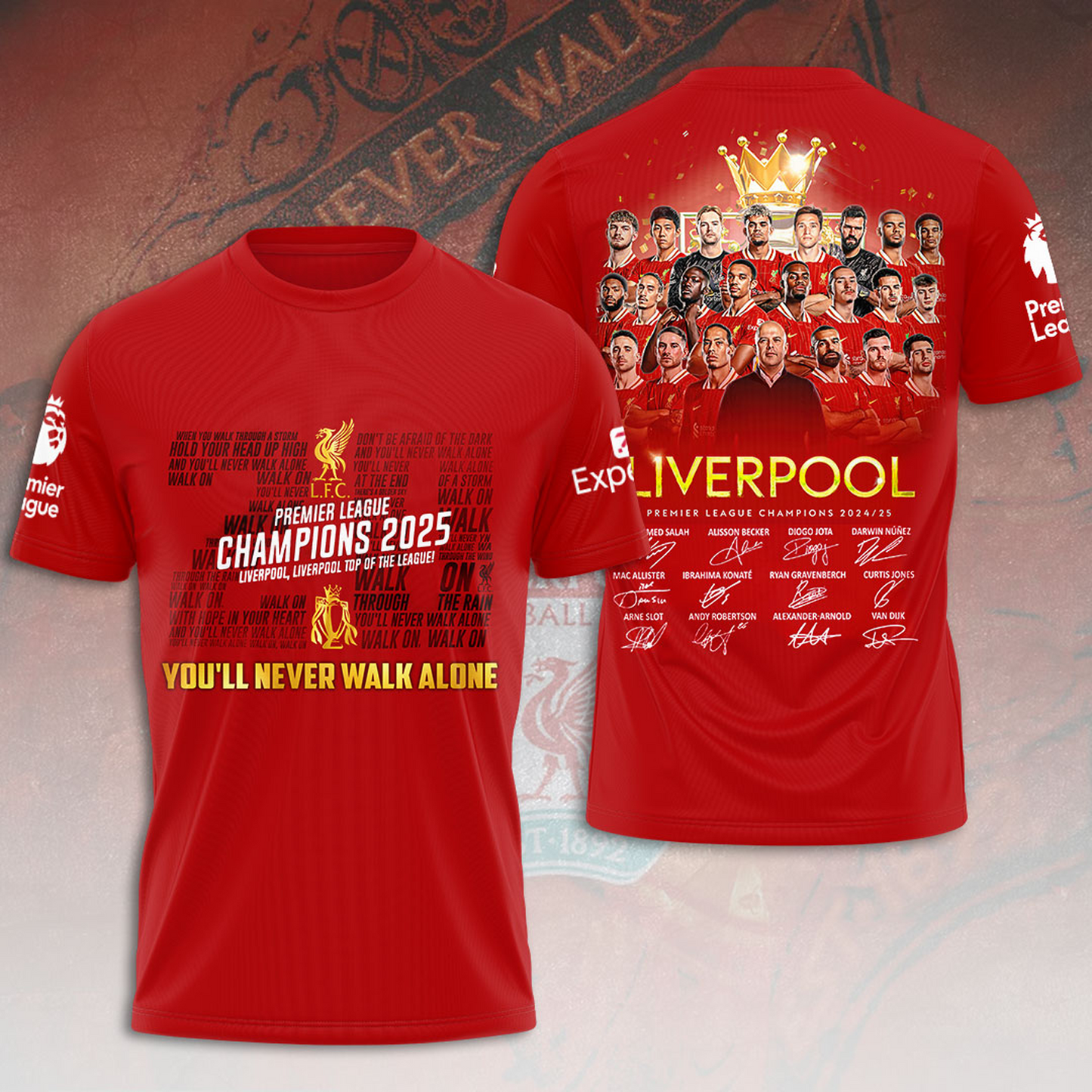 LIV Premier League Champions 2024-25 Season Tshirt V7 NDD