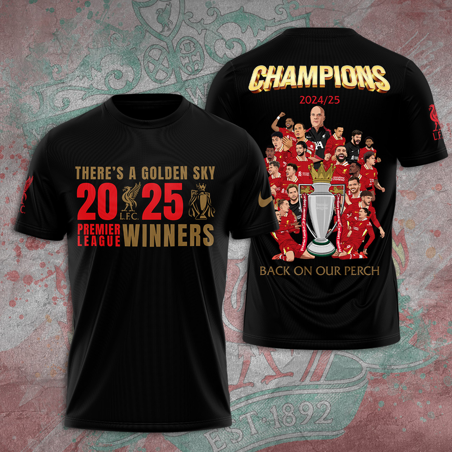 LIV Premier League Champions 2024-25 Season Tshirt V8 NDD