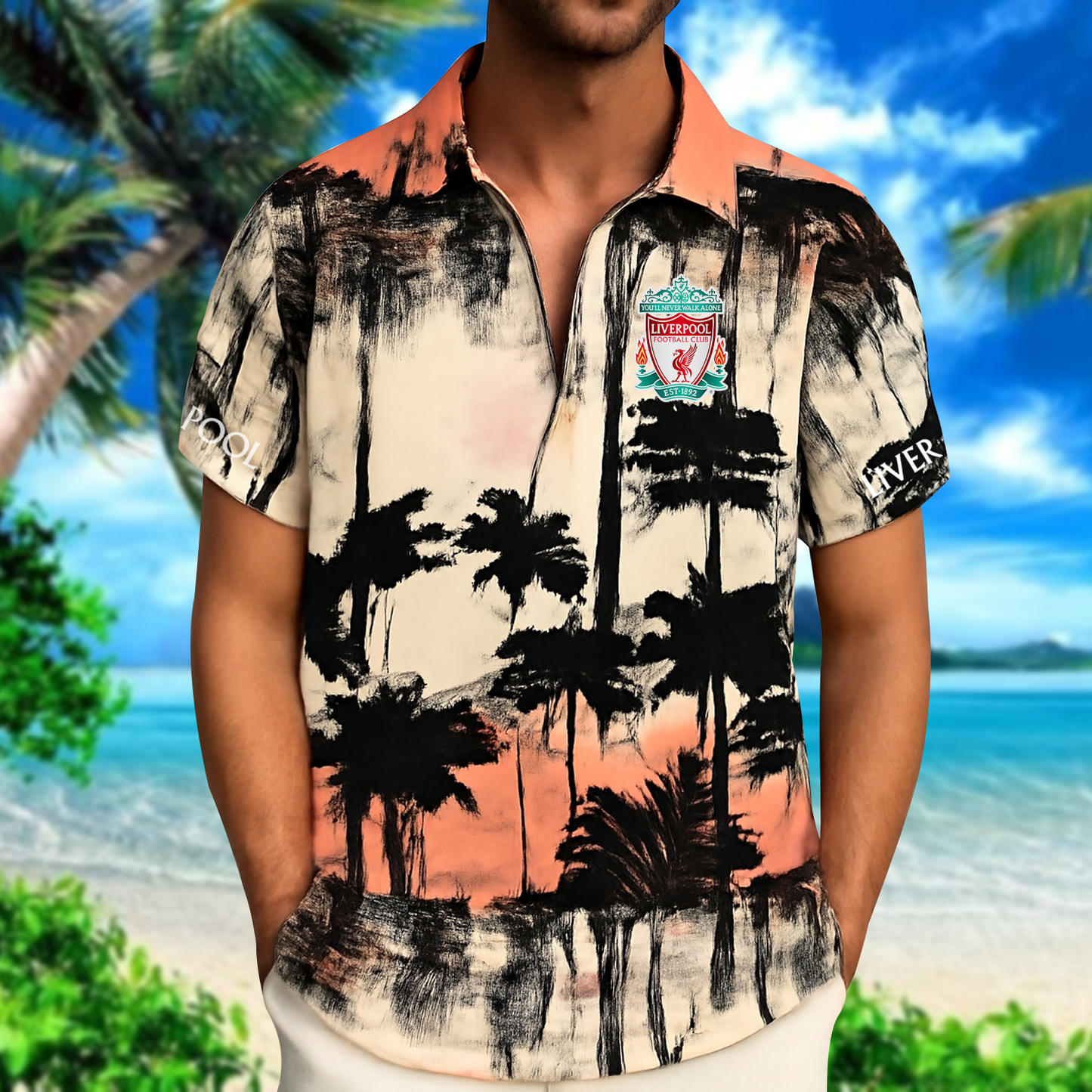 Liv Tropical Hawaii Shirt Beach Short V4 DATND TANTD