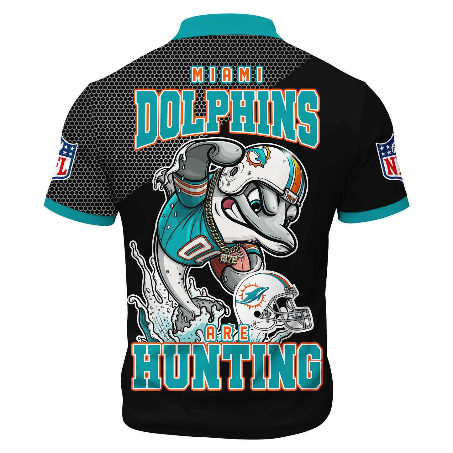 MD Premium NFL Game Day Polo With Zipper Shirt DDT NTL