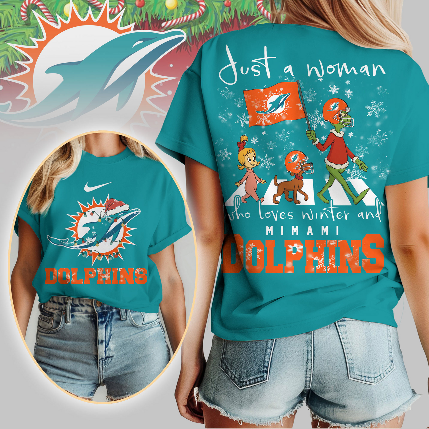 MD Premium NFL Just A Woman Who Loves Winter 3D Shirt DDT CTND
