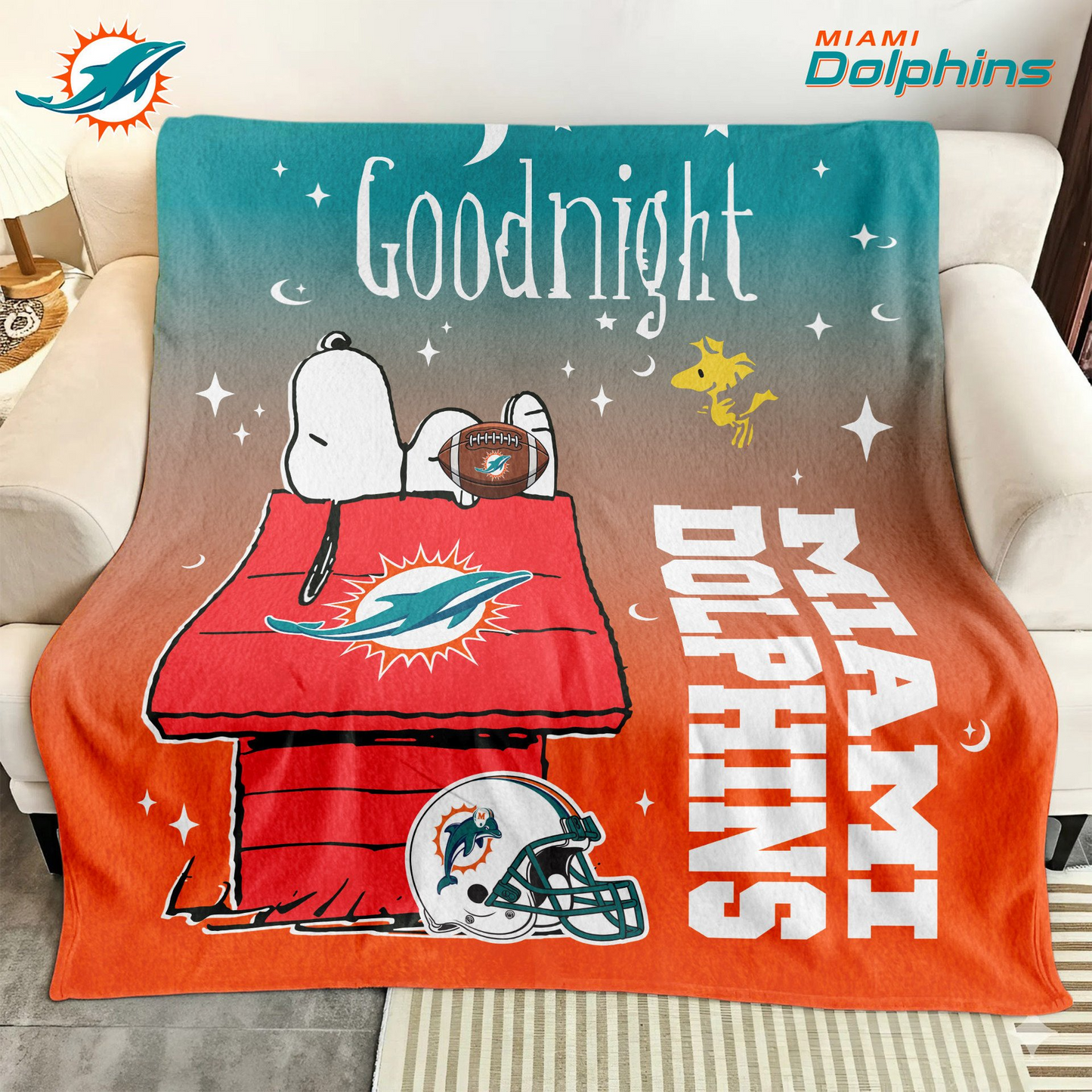 MD Premium NFL Snoopy Fan Blanket DDT NTL