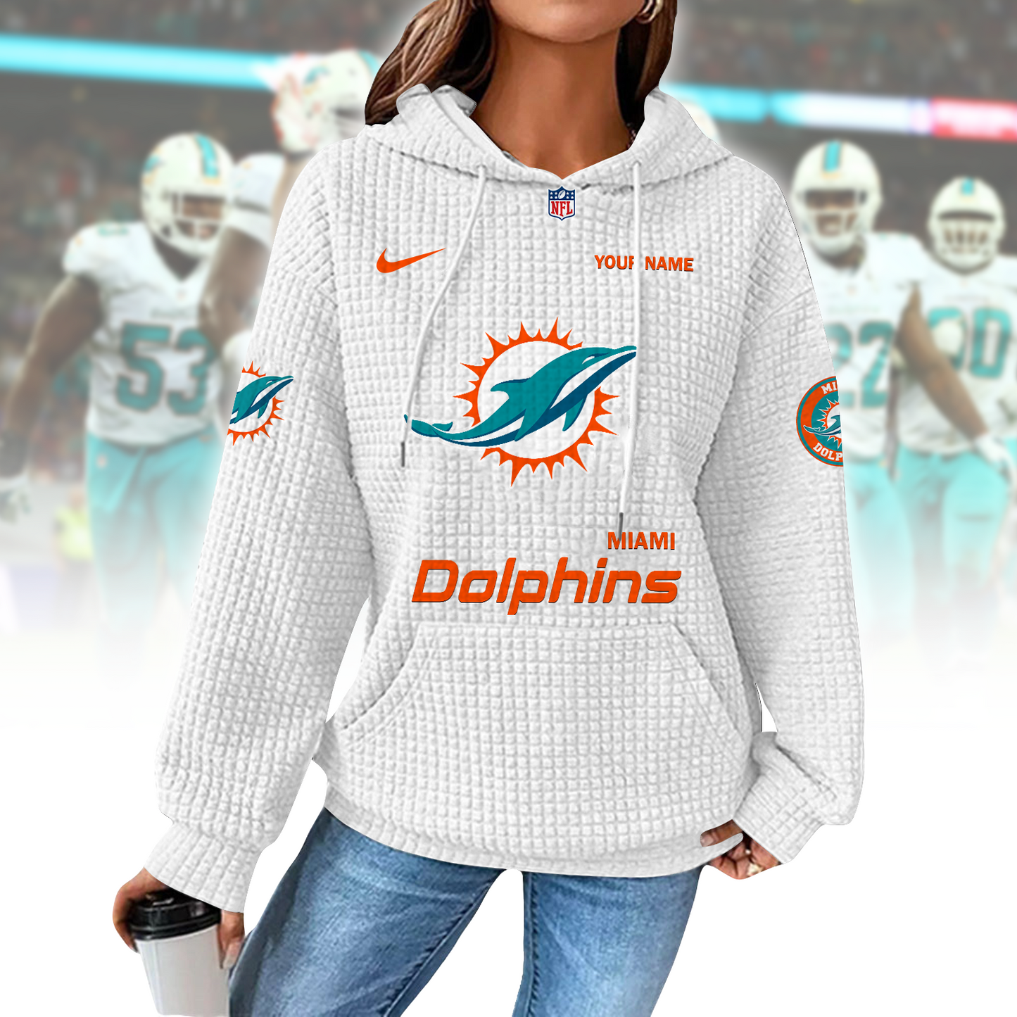 MIA x NFL Waffle Hoodie 0310 DatND DVT