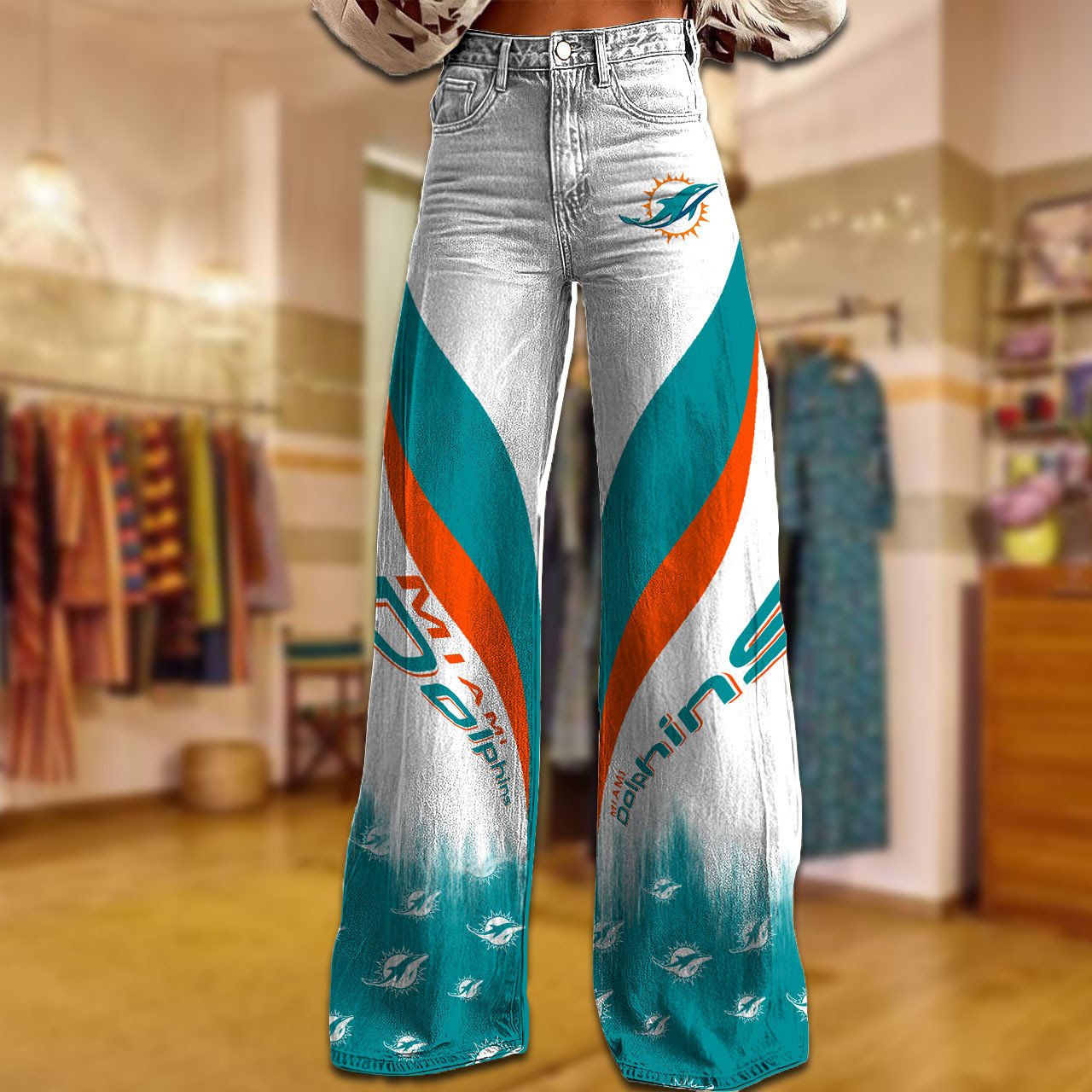 MIA x NFL Women's Casual Wide Leg Pants DATND TANTD 281025