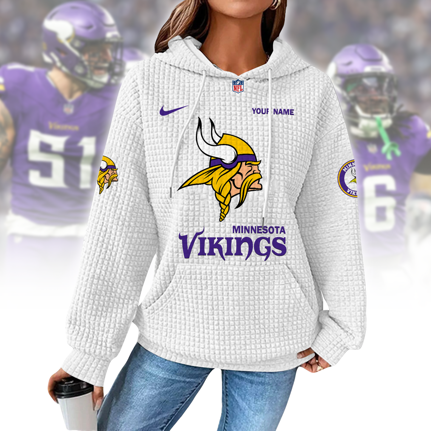 MIN x NFL Waffle Hoodie 0310 DatND DVT