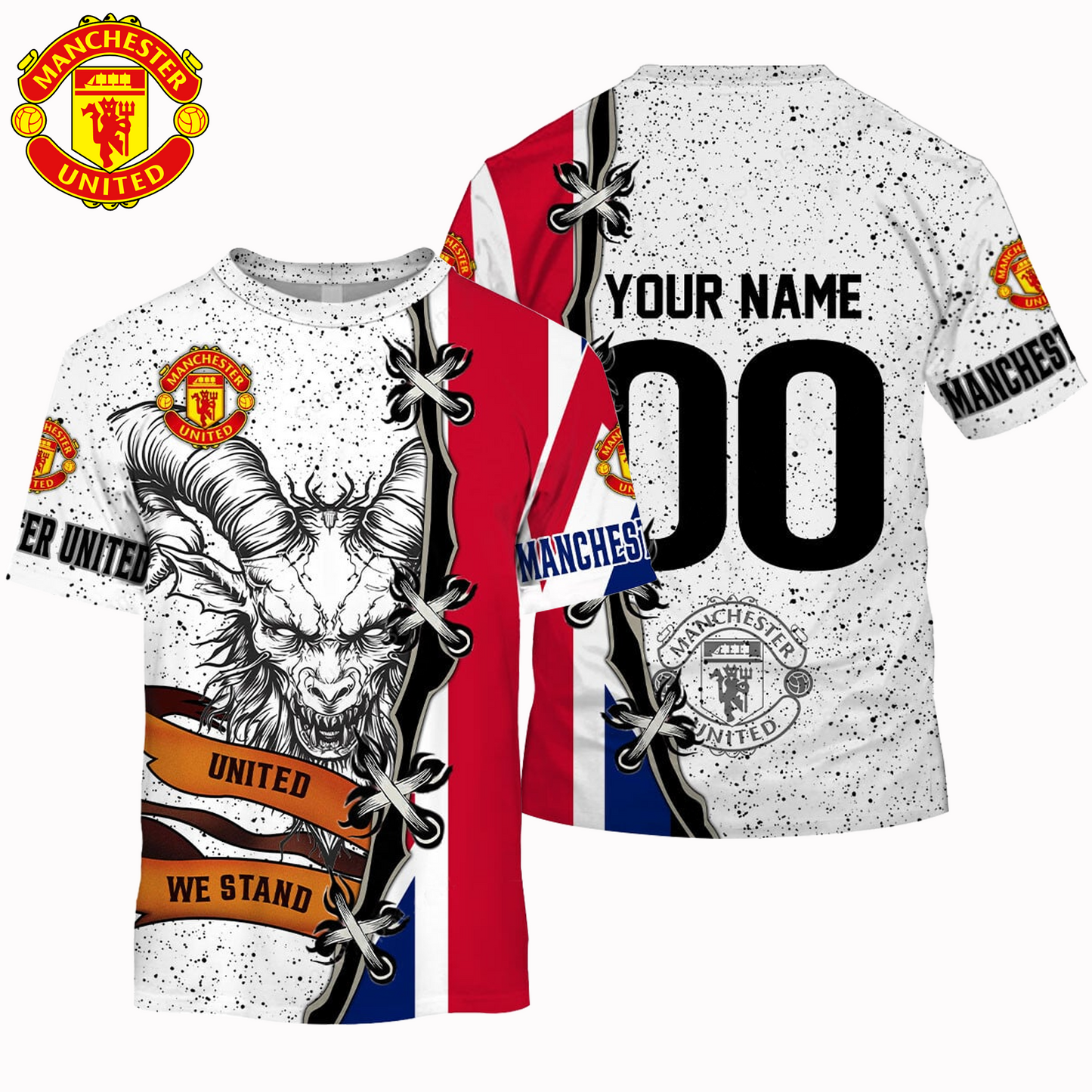 MU x EPL UK Flag Mascot Design Shirt DDT CTND