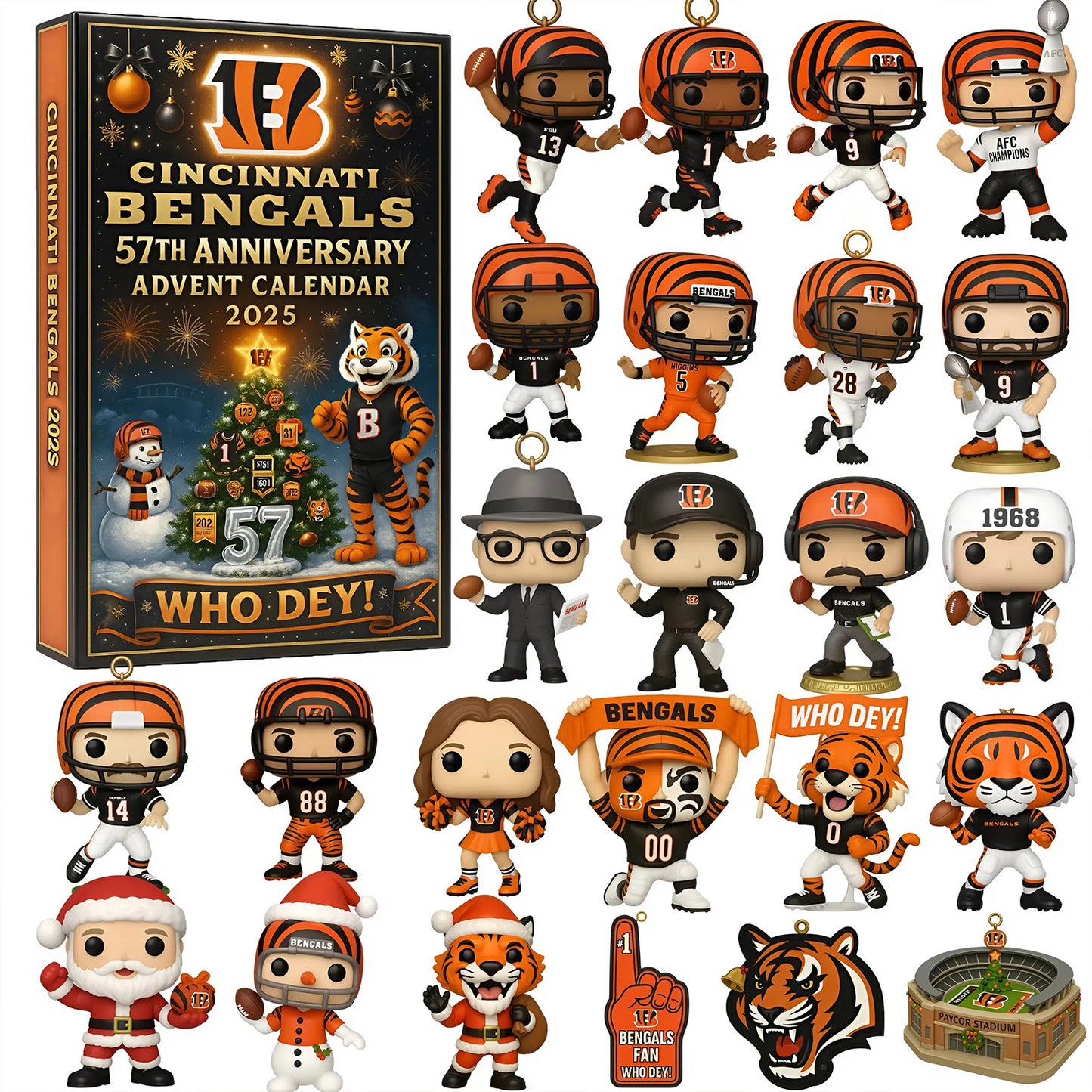 NFL CIN Team Advent Calendar Christmas V1 NAK NHM