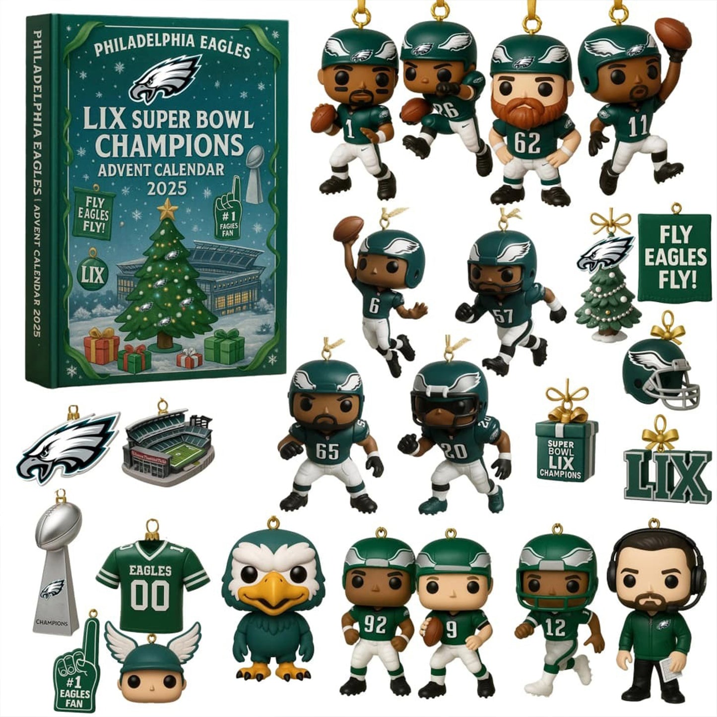 NFL PHI Team Advent Calendar Christmas V1 NAK NHM