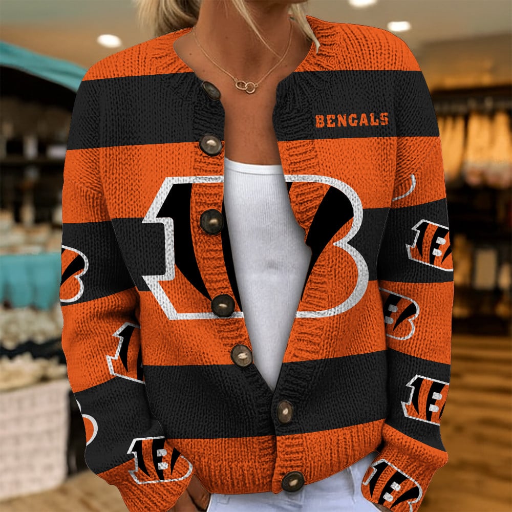 NFL x CIN Women's Cardigan Sweater HLP
