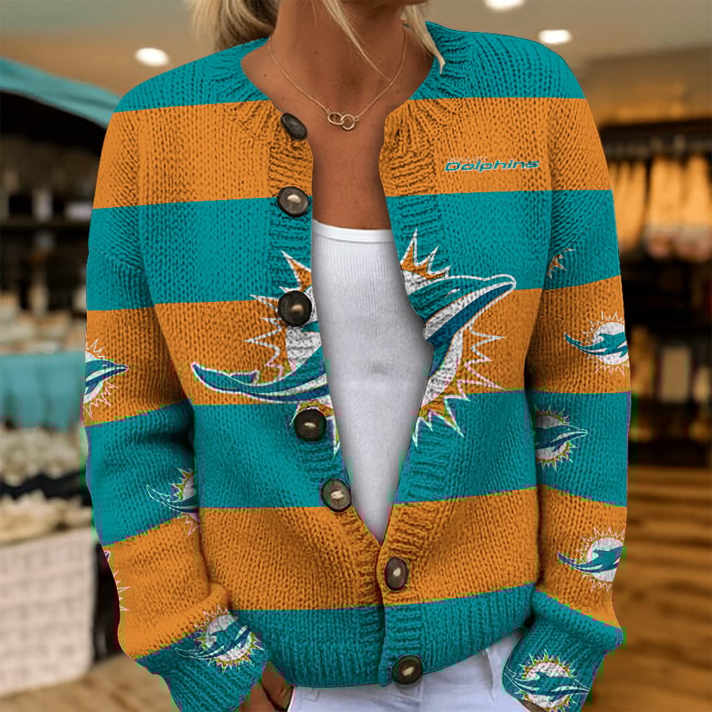 NFL x MIA Women's Cardigan Sweater HLP