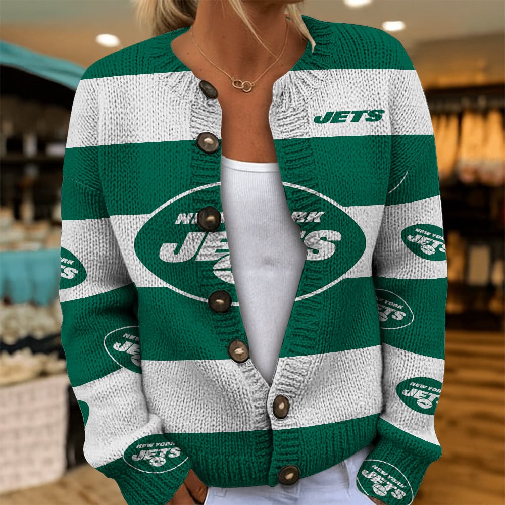 NFL x NYJ Women's Cardigan Sweater HLP