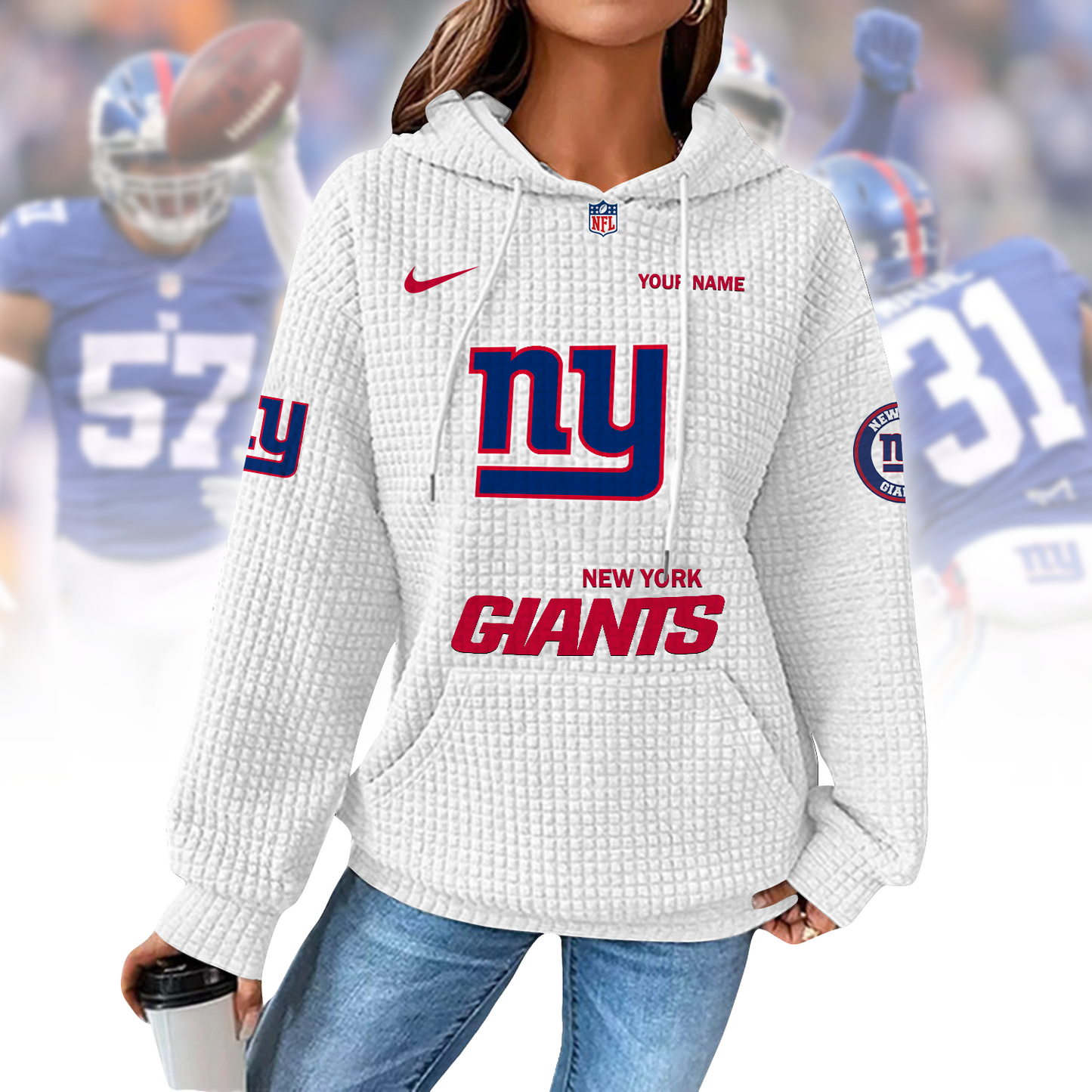 NYG x NFL Waffle Hoodie 0310 DatND DVT