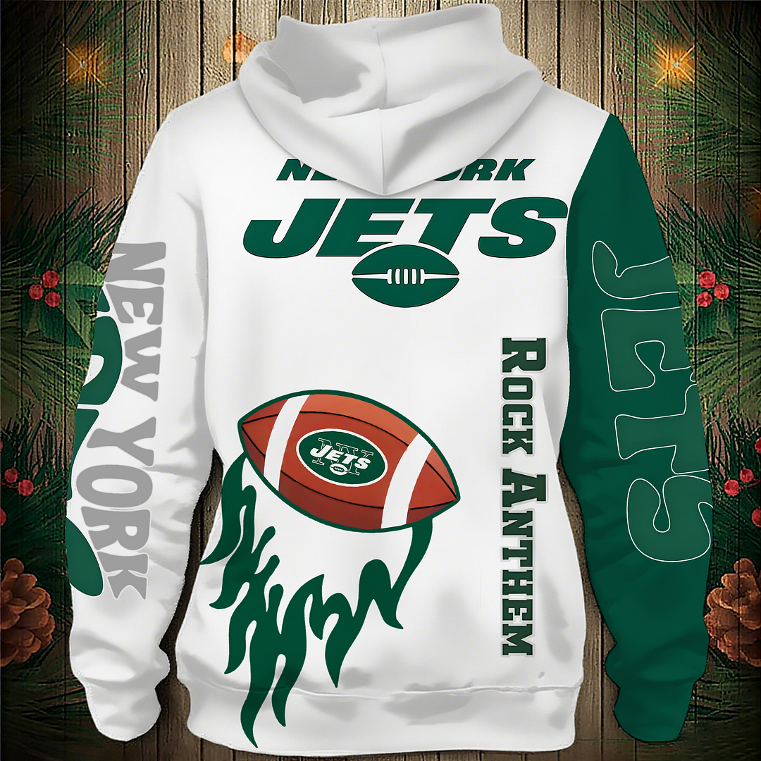 NYJ Premium NFL V2 3D Graphic Hoodie DDT NTL