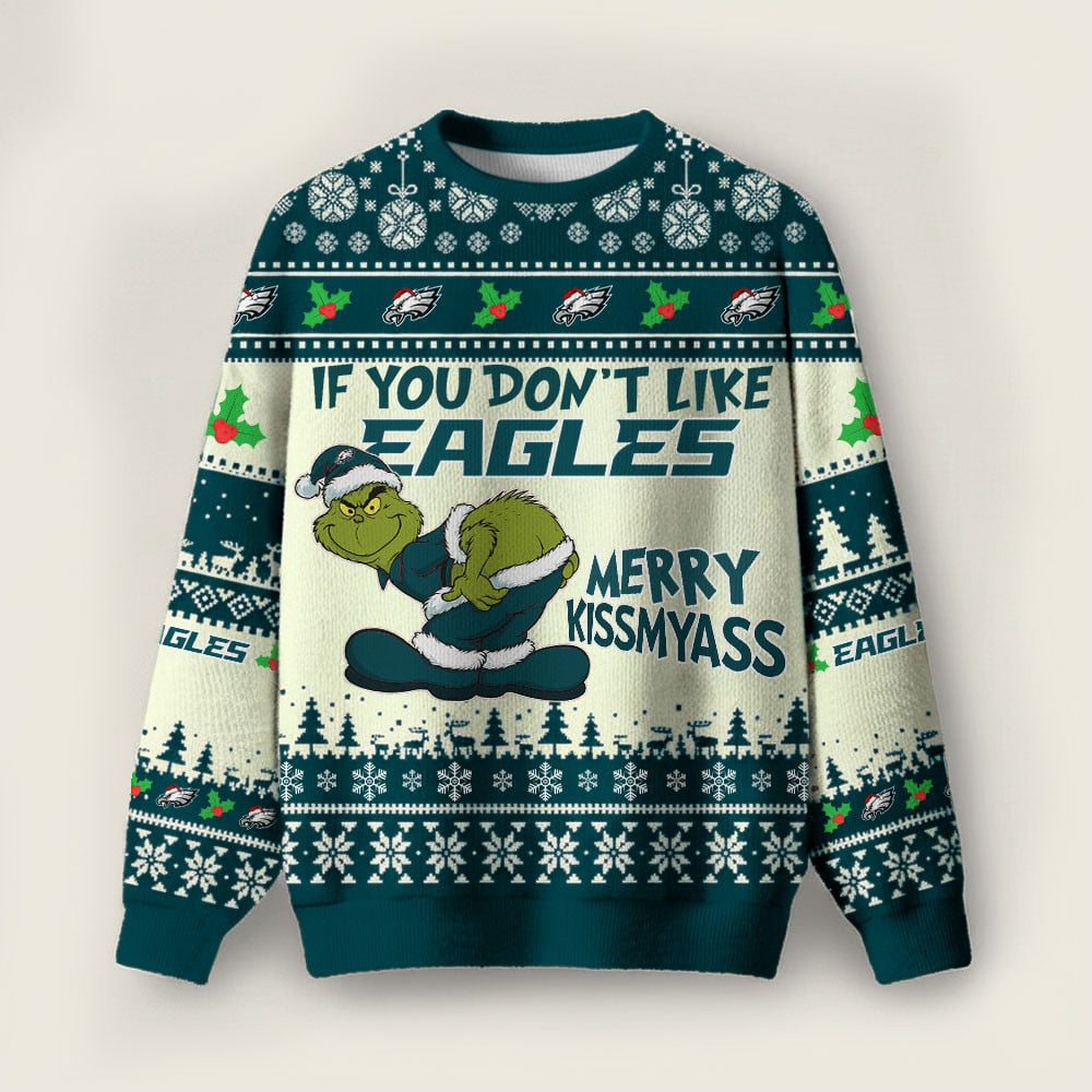 PE Premium NFL Merry Kissmyass Ugly Sweater DDT CTND
