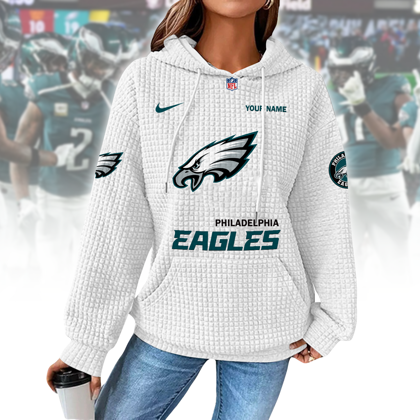 PHI x NFL Waffle Hoodie 0310 DatND DVT