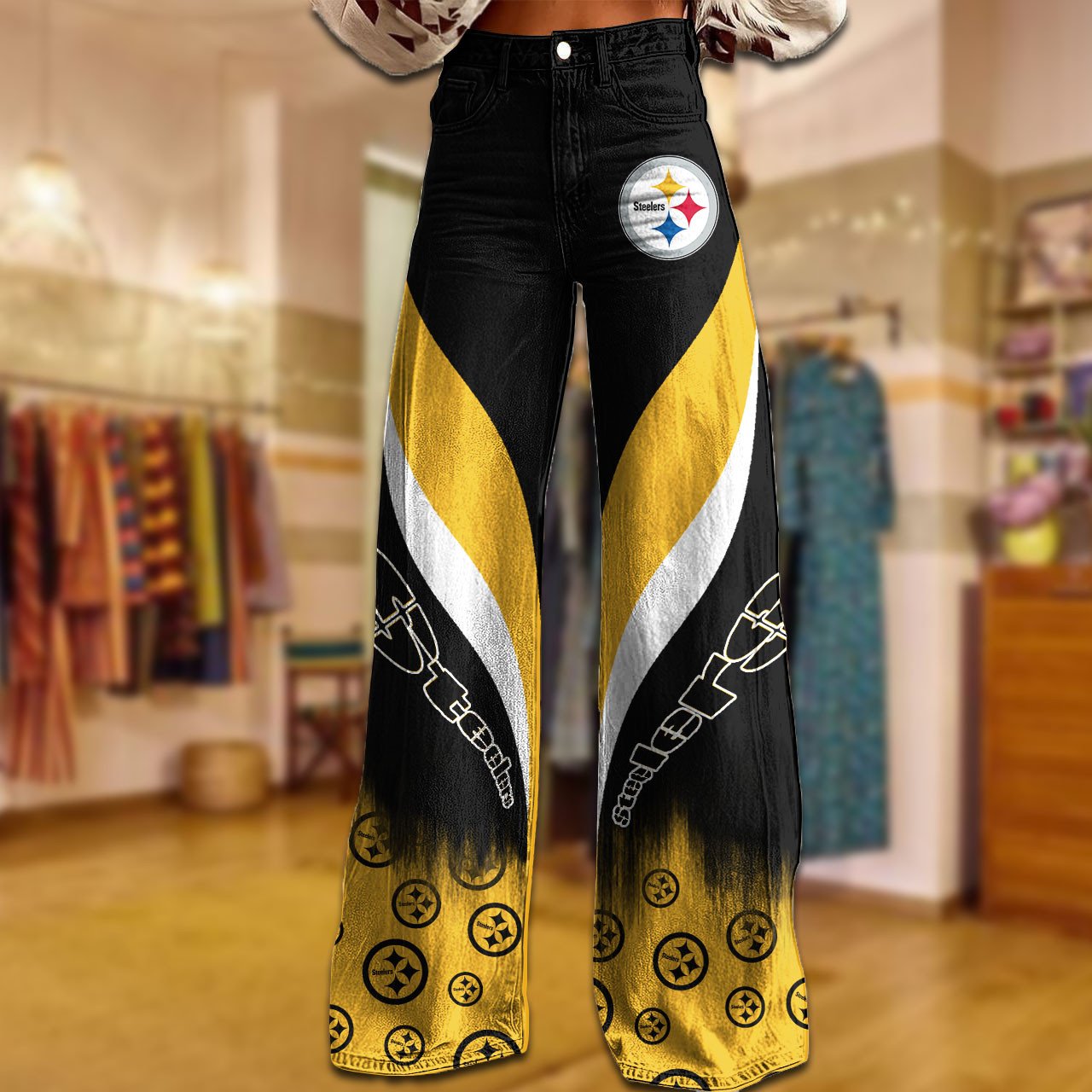 PIT x NFL Women's Casual Wide Leg Pants DATND TANTD 281025