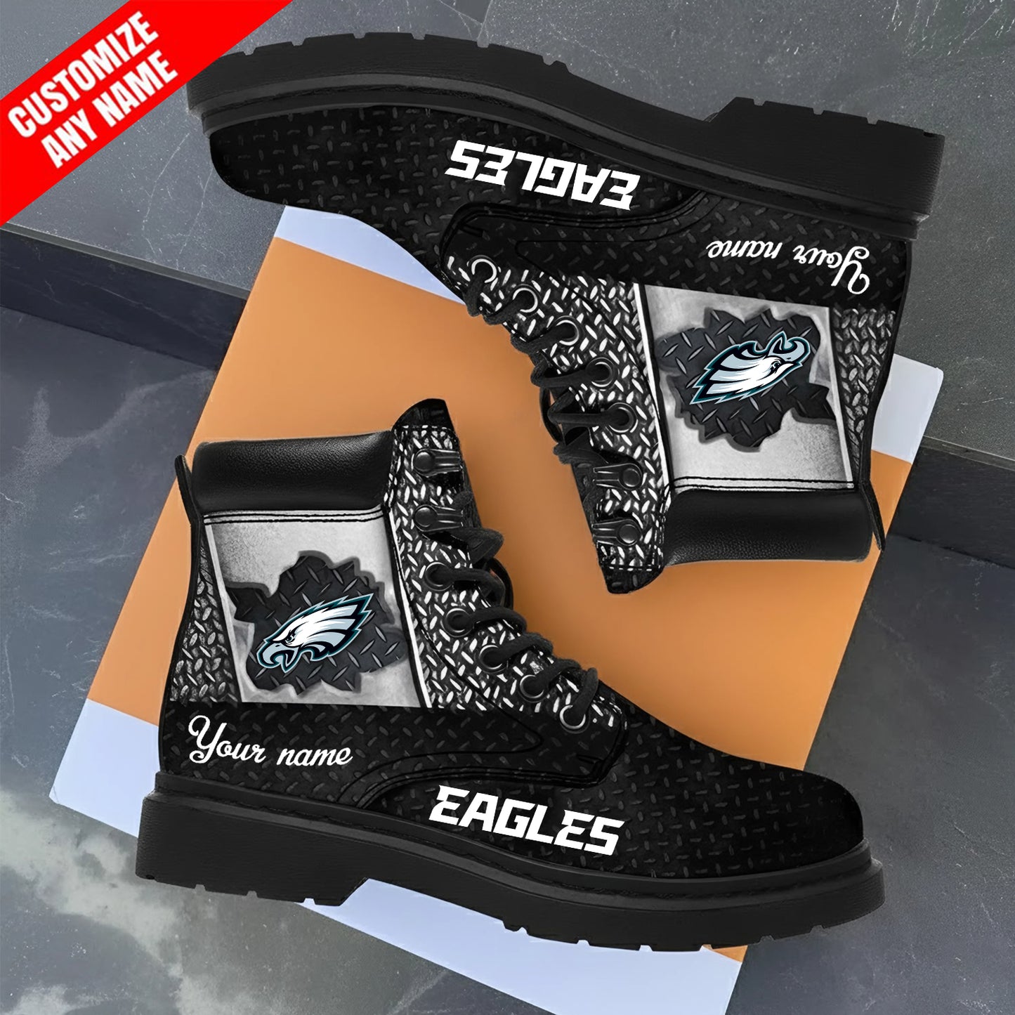 PREMIUM NFL X PHI CUSTOME CLASSIC LEATHER BOOTS NDT NHM