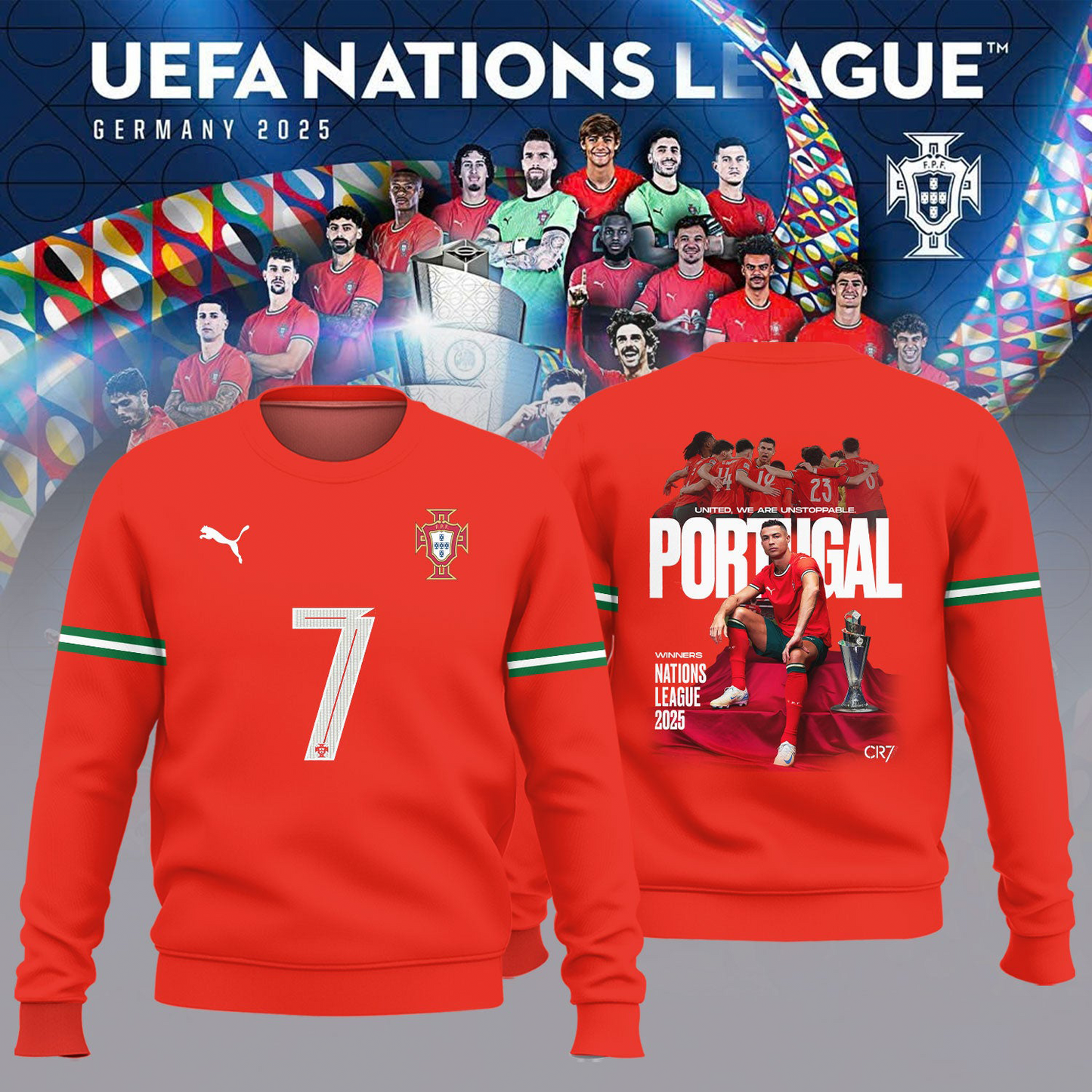 Portugal UEFA Nations League 2025 Champions 3D Shirt V8 NDD DVT