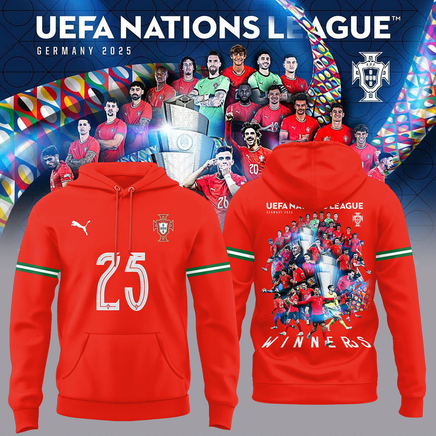 Portugal UEFA Nations League 2025 Champions 3D Shirt V9 NDD DVT