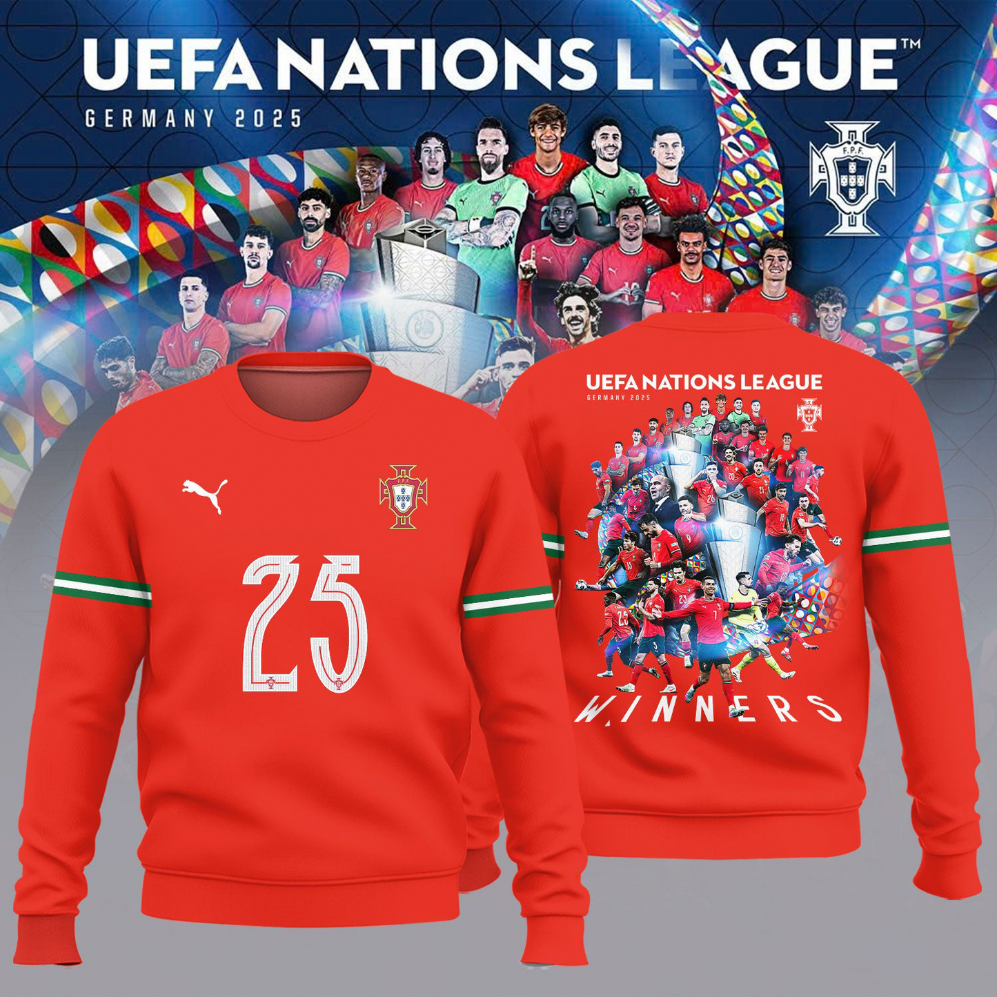 Portugal UEFA Nations League 2025 Champions 3D Shirt V9 NDD DVT