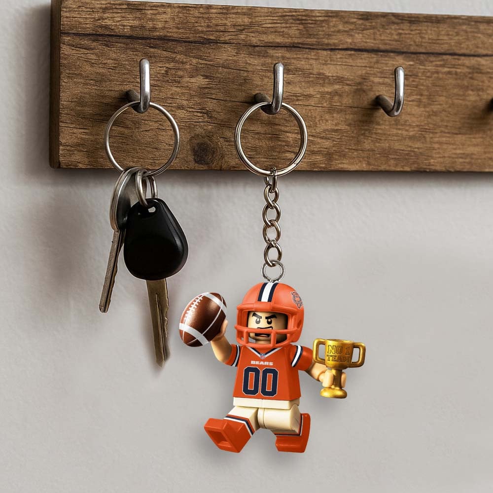 Premium NFL CHI Lego No. 1 Key Chain V1 NMD NHM