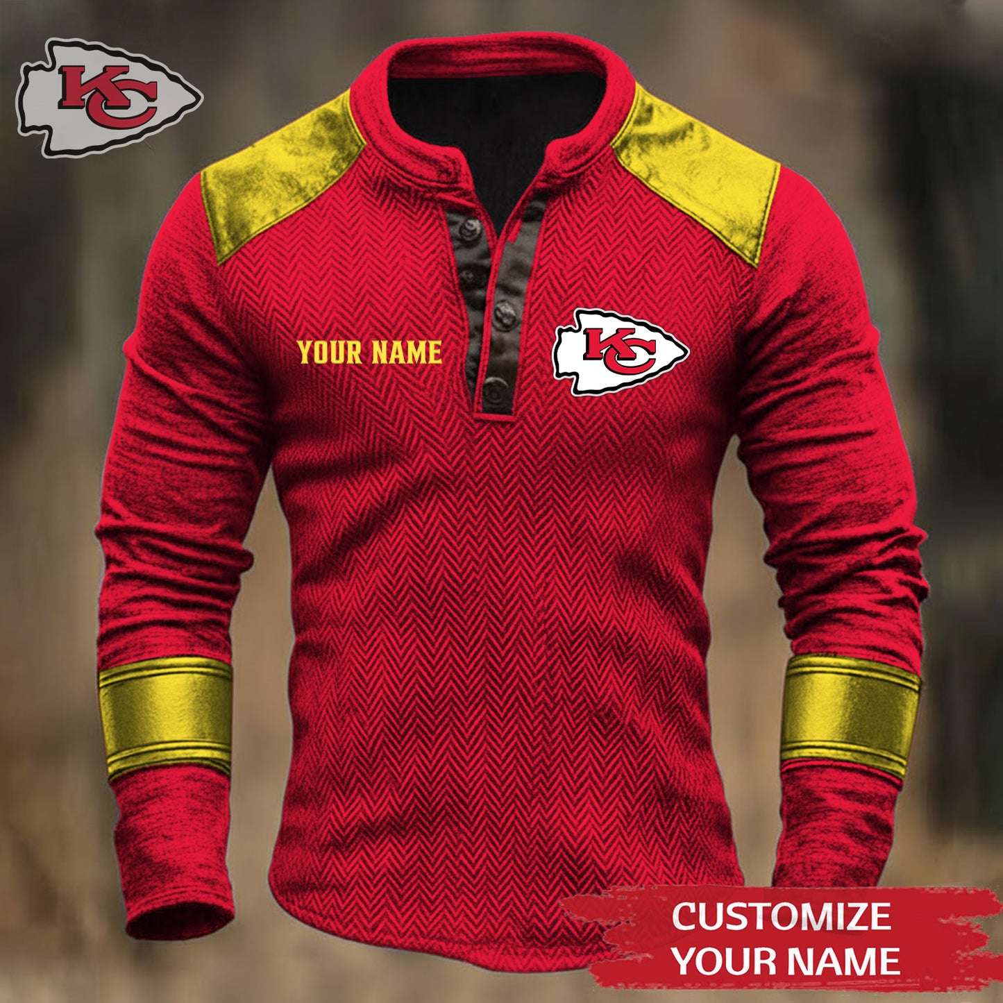 Premium NFL KC Button Down Jacket V1 NMD NHM