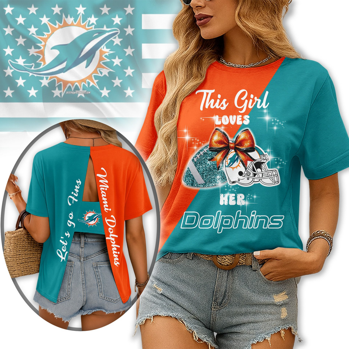 Premium NFL MIA x Back Slit Short Sleeve NDT NHM