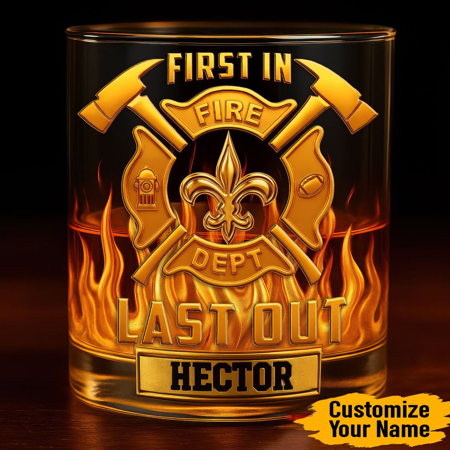 Premium NFL NO First In Last Out Whiskey Glass V1 NMD NHM