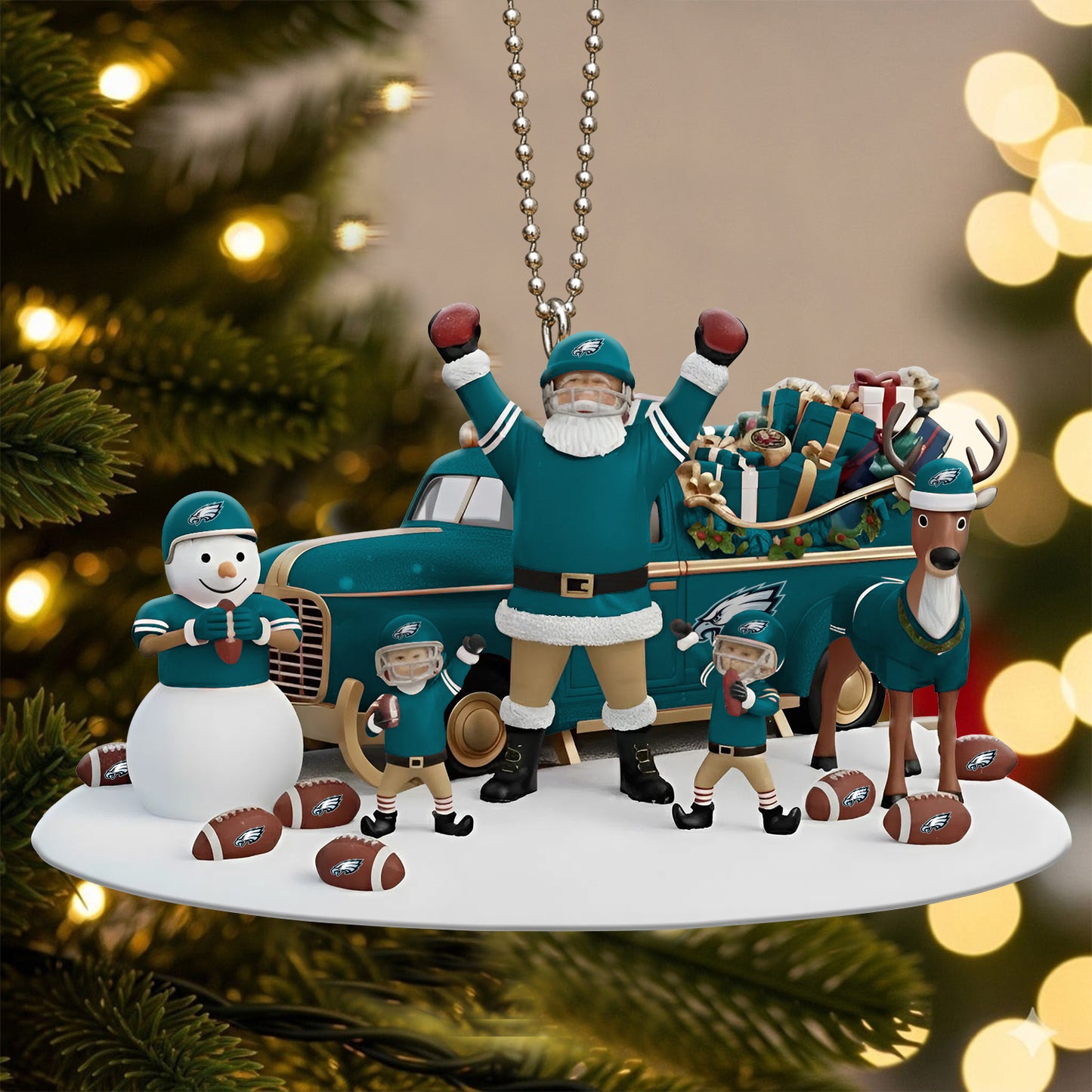 Premium NFL PHI Christmas Tree Ornament V3 NMD NHM