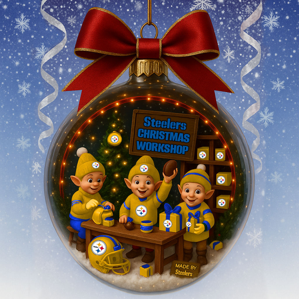 Premium NFL PIT Snow Globe Ornament V1 NMD TTV