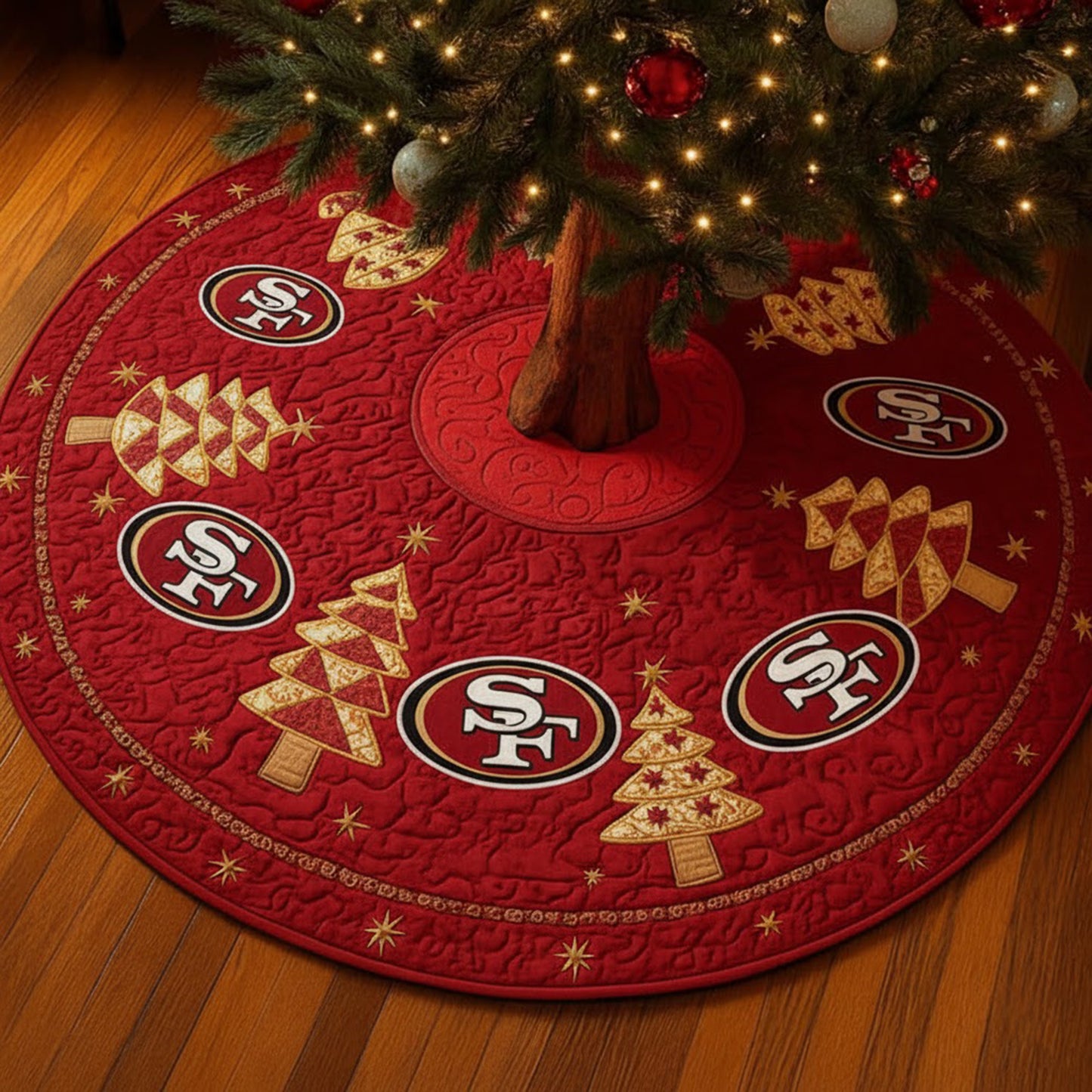 Premium NFL SF Chrismast Tree Skirt V2 NMD NHM