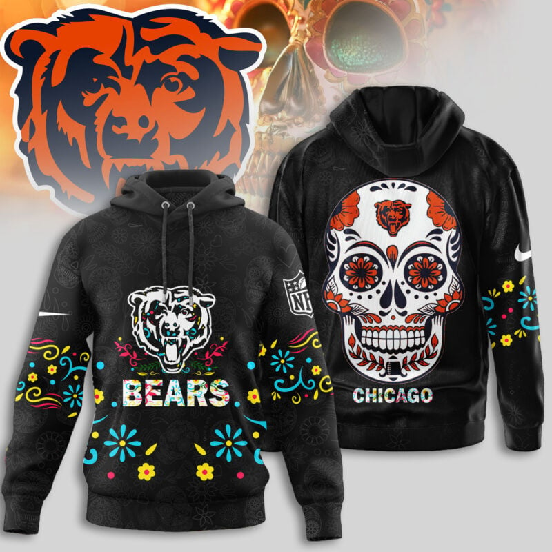 Premium NFL X CHI Dia de los Muertos Limited Editions Hoodie NDT NHM