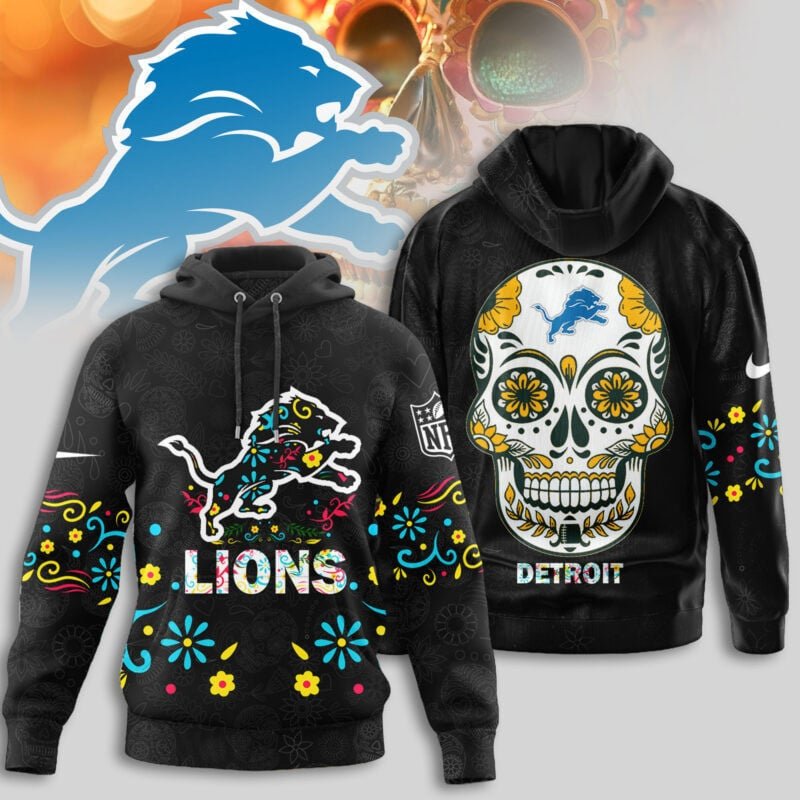 Premium NFL X DET Dia de los Muertos Limited Editions Hoodie NDT NHM