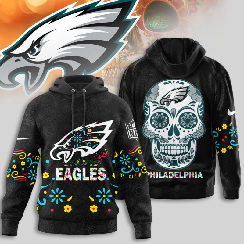 Premium NFL X PHI Dia de los Muertos Limited Editions Hoodie NDT NHM